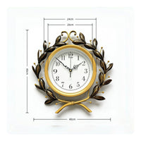 American Design Hanging Clock Metal Frame French Retro Timepiece for Bedroom