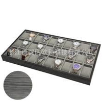 Black Walnut Wood 24-Slot Eyeglass Display Stand for Sunglasses, Retail Display