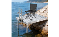 Foldable Fishing Stand Hollowed-out Surface Adjustable Fishing Stand Thick Material for Anglers
