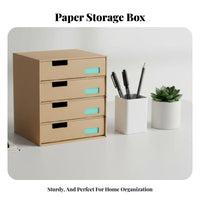 Drawerand & design Document Box adaptable Desk Organizer DIY Assembly for Students