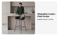 Upholstered Metal Frame Stool Retro Design Bar Chair manufacturing-inspired aesthetic Protective Floor Glides for Bistro