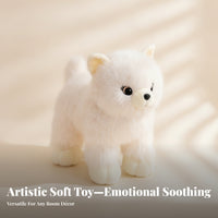 Samoyed Stuffed Dog White Soft Stuffed Dog Cream Paws