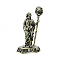 Astrological Sign Figurine Brass Tone Antique Metal Figurine Decorative for Desk