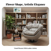 Rotating Armchair Designer-Inspired Lounge Chair Minimalist Design Ergonomic Comfort for Adults, Homeowners, Living Room