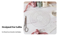 Pleated Ribbon Rosette Maker Reusable Circular Ribbon Pleating Template Rosette Making Guide Plate for Crafters, Scrapbooking