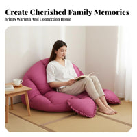 Oversized Lazy Sofa Foldable Design Round Reshapeable Lounger Space-Saving Deep Seat for College Students, Homeowners, Apartment