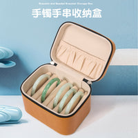 批发手镯收纳盒新款翡翠玉镯收纳包大容量多位家用便携手提手镯箱