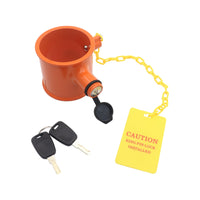 King Coupling Lock with Warning Tag High Visibility Heavy Duty King Coupling Lock Weatherproof for Trailer Drivers