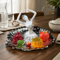 Ballet Girl Platter European Style Resin Display Tray Sturdy Home Decor for Restaurant