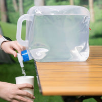 Large Capacity Folding Water Container with Spigot Long-Lasting Collapsible Water Bag Food Grade Liquid Storage for Campers, Camping, Outdoor, Car