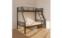 Space-Saving Mother-and-Child Bunk Bed Heavy-Duty Metal Bunk Bed with Ladder Stable Furniture No Box Spring Needed for Families, Kids, Teens, Bedroom, Dormitory