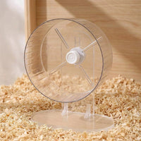 Silent Hamster Wheel with Stand, 21cm Diameter PVC Material Running Wheel for Small Pet Activity, Habitat Accessory for Hamster Cage Use