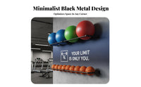 Space Saving Exercise Ball Wall Rack Multi-Purpose Exercise Ball Storage Rack Heavy Duty Easy to Install for Garage