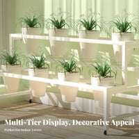 Floor-Standing Multi-Tier Plant Stand Space-Saving Multi-Level Planter Stand Sturdy Construction Flower Rack Stable framework for Gardeners, Homeowners, Apartment Dwellers, Indoor, Living Room, Balcony, Corner