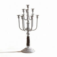 Candelabra with Curved Arms Distressed Candelabra Elegant Candelabrum for Brides, Candlelit Dinners, Home Decor
