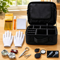 Carrying Case with Foam Dividers Zippered Magnifier Portable for Jewelers