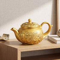 Embossed Teapot Decorative Tea Pot Farmhouse for Office