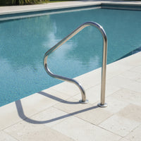 Stainless Steel Pool Handrail Rustproof Swimming Pool Handrail Sturdy Easy Installation for Elderly
