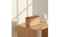 Wooden Storage Box Natural Desktop Storage Box Compact for Workspace