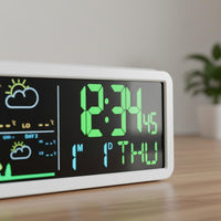 Weather Forecast Digital Clock Multifunction Home Time Display LED Screen