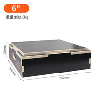 Wooden Plyometric Jump Box 5-in-1 Combo Step Box for Fitness Gym Children
