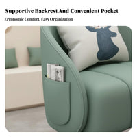 Upholstered Tub Armchair Minimalist Design Lounge Chair Ergonomic Spine Rest High-Density Padding for Reception Area, Balcony