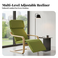 Foldable Adjustable Chaise Lounge Ergonomic Padded Recliner with Footrest sturdy Construction Folding Seat for Women, Outdoor aficionados, Living Room, Bedroom, Balcony, Garden