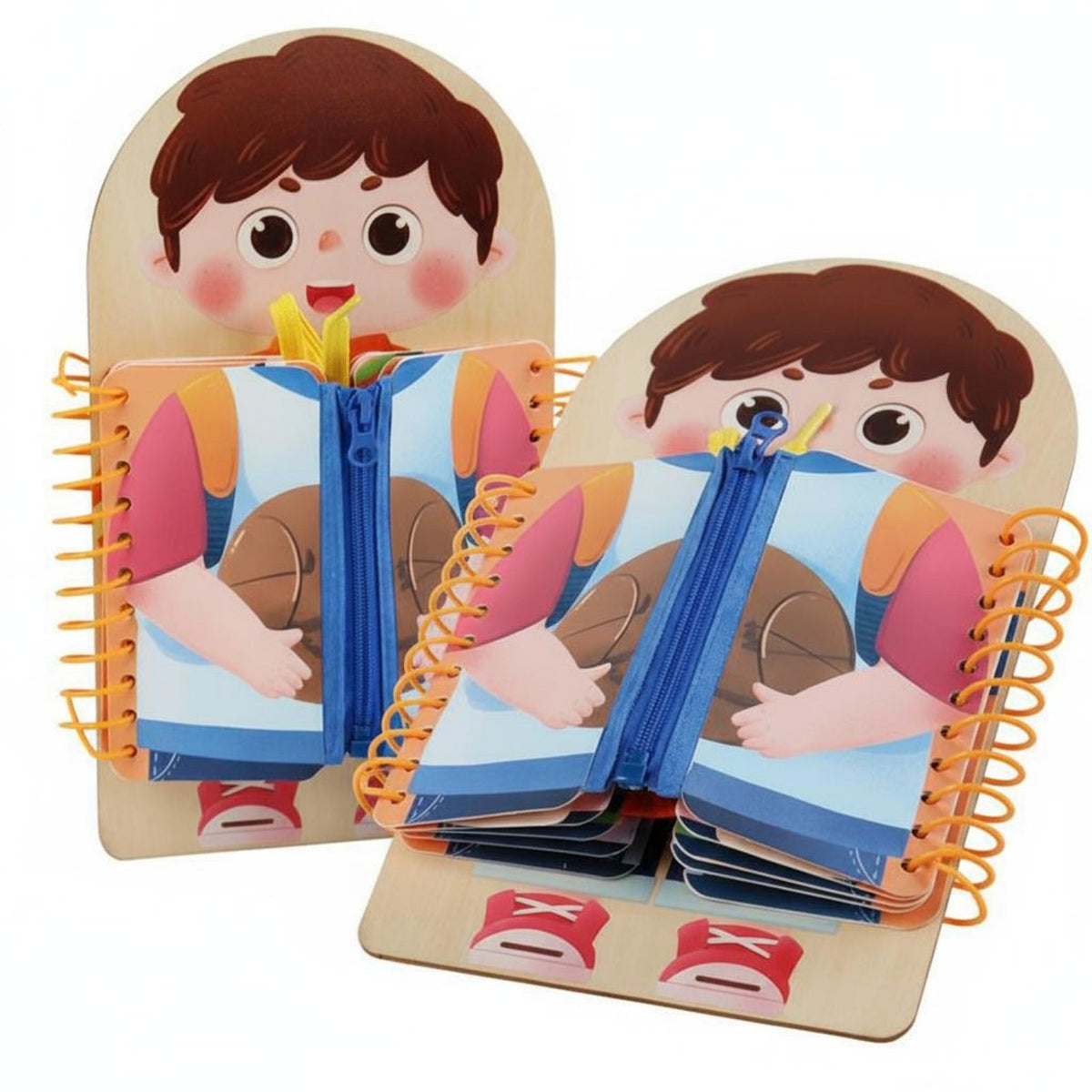 Hand-Eye Coordination Toddler Busy Board Cognitive Development Educational Method Busy Board Sturdy Construction Wooden Dressing Skills Toy Travel Friendly for Toddlers, Preschool