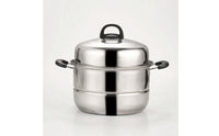 Steamer Pot with Lid Large Stainless Steel Steamer Cookware Double-Handled Domed for Home Cooks, Stovetop, Kitchen