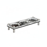 Acrylic Coffee Stand Incorporating Tamper Station Organizer Double Layer Storage Stainless Steel Base Transparent Material Suitable for Countertop Home Kitchen Office Barista