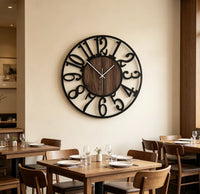 European Style Minimalist Wall Clock, Silent, Iron Art, Decorative