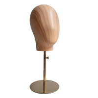 Mannequin Head with Stand Detachable Hairpiece rack with Wooden Base-Grain for Retailers