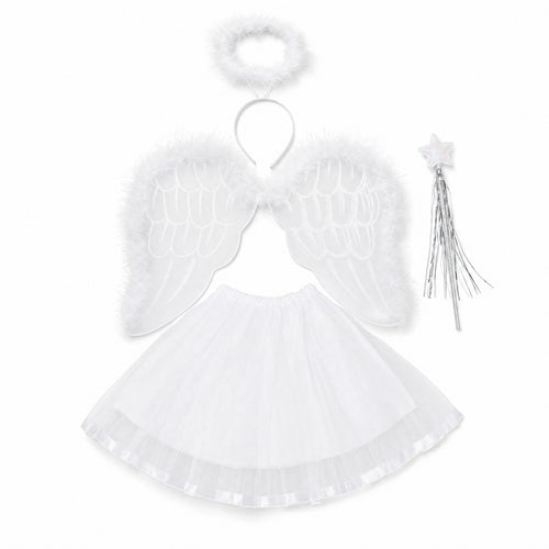4 Pieces Angel Wings Circlet Headband and Wand Set Comfortable for Toddlers