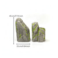 2 Pieces Foam Boulder Irregular Faux Stone Realistic Artificial Rock for Photographers, Florists, Plant Decoration, Soft Furnishing Displays