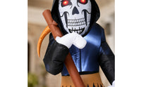 Outdoor Inflatable Reaper with Blade Freestanding Inflatable Grim Reaper Creepy Spooky for Yard, Halloween Party