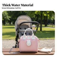 Small Diaper Bag Multi-Compartment Mini Caregiver Bag Detachable Strap Convertible Diaper Tote for Moms, Travel, On the Go