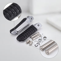 Front Footpegs with Hardware Ribbed Motorcycle Front Foot Pegs Easy to Install Motorcycle Foot Pegs for Riders