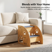 Pet Small Dogs, 40cm Height Dog Steps for Sofa Access, Density Board Construction, Non-Slip Carpeted - Image 5