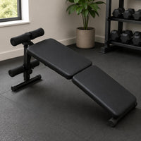 Incline Sit-up Bench Black Foldable Sit-up Bench Compact Fitness Equipment