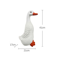 White Duck Statue American Country Design Outdoor Decoration Handmade for Yard