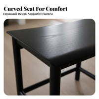 Chinese Aesthetic Saddle Seat Stool Minimalist design Small Bench sturdy Construction Household Furniture Space-Saving for Adults, Homeowners, Interior Decorators, Entryway, Living Room, Bedroom, Home Office