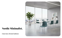 Stackable Molded Plastic Seat Nordic Modern Design Armless Shell Chair Space-Saving Lightweight for Apartment Dwellers