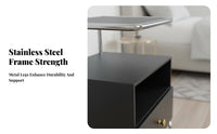 Bedside Cabinet with Open Shelf Light Luxury aesthetic for Hallway, Adults, Students
