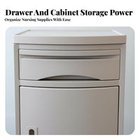 Patient Room Nightstand Easy to Clean Hospital Furniture Side Hooks for Patients