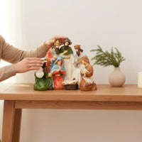 Resin Nativity Scene Hand-Painted Nativity Figurine Set Long-Lasting