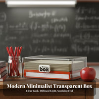 Stackable letter-size Paper Drawer Transparent Desktop Organizer sturdy for Study Room