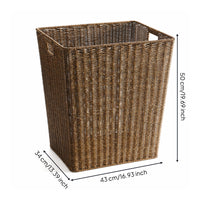 Laundry Basket with Handles Woven Laundry Basket Open-Top Clothes Hamper with Handles for Bedroom
