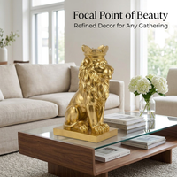 Home Office Lion Statue, Majestic Lion Art Statue for Living Room Bookshelf, Home Decor Lion Statue, Statement Decor Lion Statue