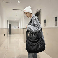 Travel Bag for Men and Women, Versatile School and Work Bag for Daily Use, Sleek Nylon Bag with Polyester Lining, Medium Size Crossbody Bag