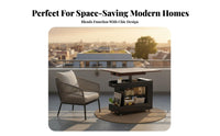 Adjustable C-Shaped Table Space Saving Household Furniture Mobile Design Multi-Purpose for Students, Remote Workers, Home Office